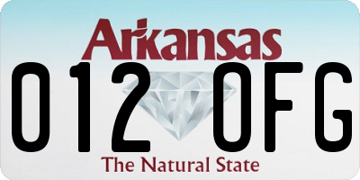 AR license plate 012OFG