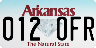 AR license plate 012OFR