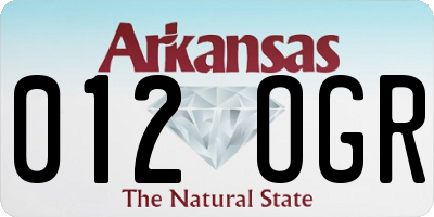 AR license plate 012OGR