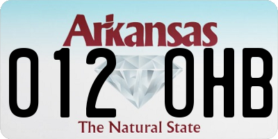AR license plate 012OHB
