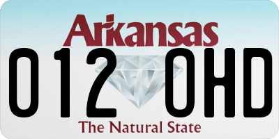 AR license plate 012OHD