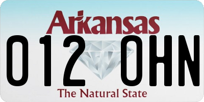 AR license plate 012OHN