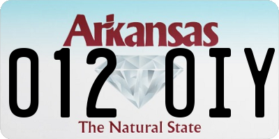AR license plate 012OIY