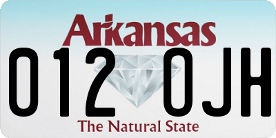 AR license plate 012OJH