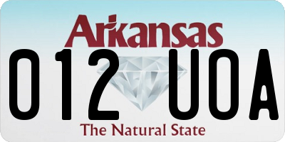 AR license plate 012UOA