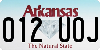 AR license plate 012UOJ
