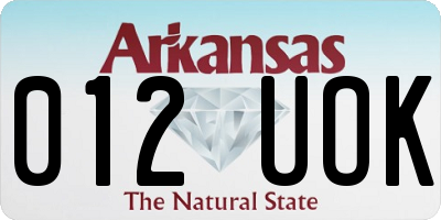 AR license plate 012UOK