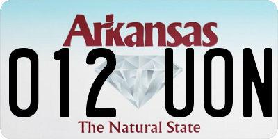 AR license plate 012UON