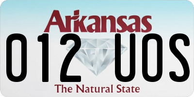 AR license plate 012UOS