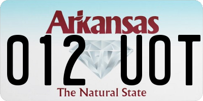 AR license plate 012UOT