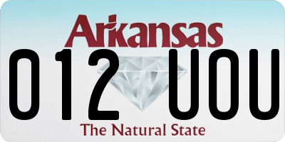 AR license plate 012UOU