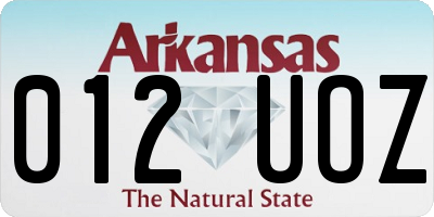 AR license plate 012UOZ