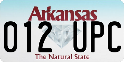 AR license plate 012UPC