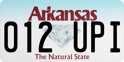 AR license plate 012UPI