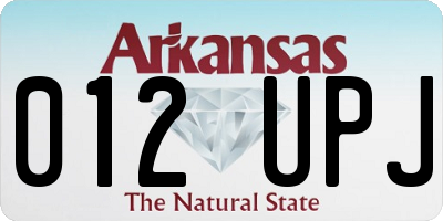 AR license plate 012UPJ