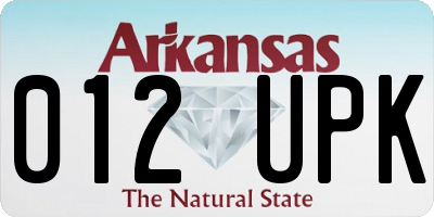 AR license plate 012UPK