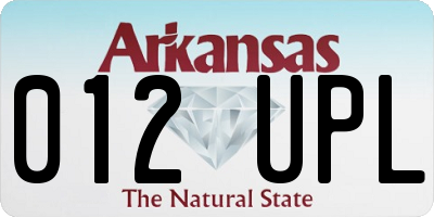 AR license plate 012UPL