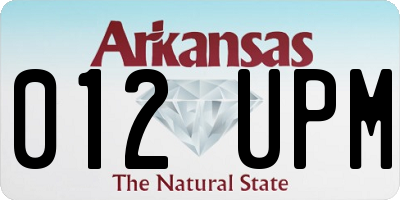 AR license plate 012UPM