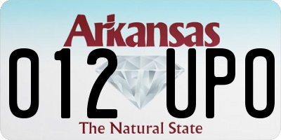 AR license plate 012UPO