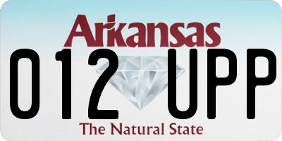 AR license plate 012UPP