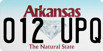 AR license plate 012UPQ