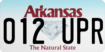AR license plate 012UPR