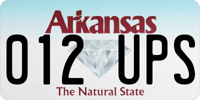 AR license plate 012UPS