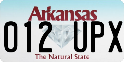 AR license plate 012UPX