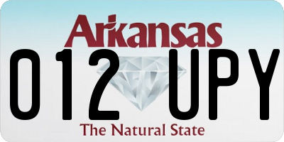 AR license plate 012UPY