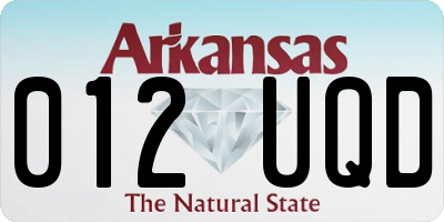 AR license plate 012UQD