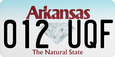 AR license plate 012UQF