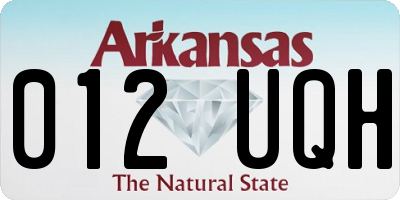 AR license plate 012UQH