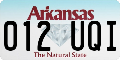 AR license plate 012UQI