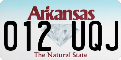 AR license plate 012UQJ