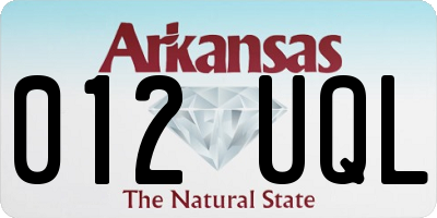 AR license plate 012UQL