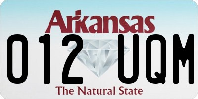 AR license plate 012UQM