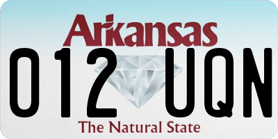 AR license plate 012UQN