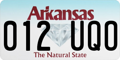 AR license plate 012UQO