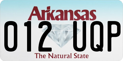 AR license plate 012UQP