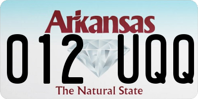 AR license plate 012UQQ