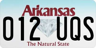 AR license plate 012UQS
