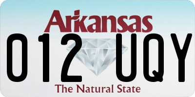 AR license plate 012UQY