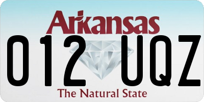 AR license plate 012UQZ