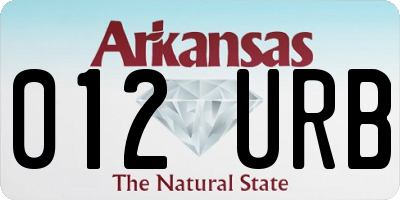 AR license plate 012URB