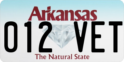 AR license plate 012VET