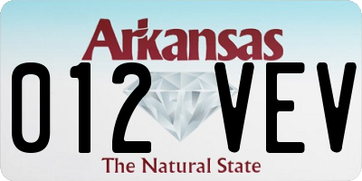 AR license plate 012VEV