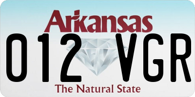 AR license plate 012VGR