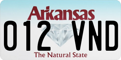 AR license plate 012VND