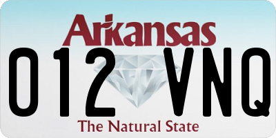 AR license plate 012VNQ