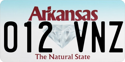 AR license plate 012VNZ